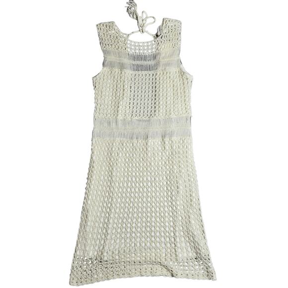 Anthropologie Line & Dot Karolina Crochet White Dress Size: M - Picture 2 of 7